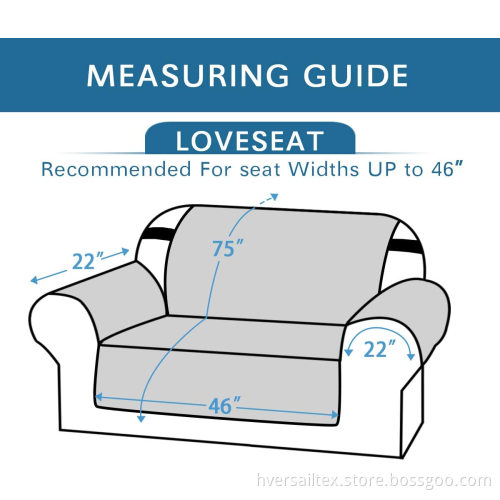 Pets Water Resistant Elastic Strap Sofa Cover